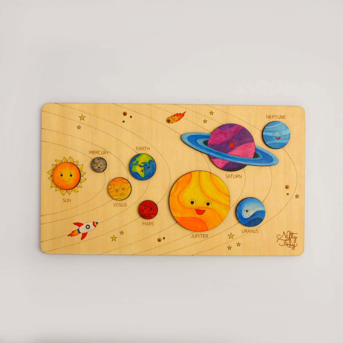 Wooden Solar System Puzzle