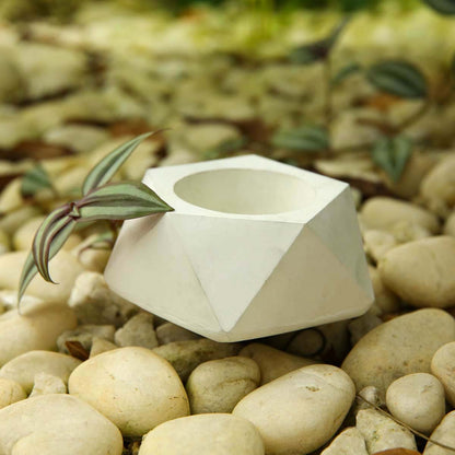 White Polygon Planter