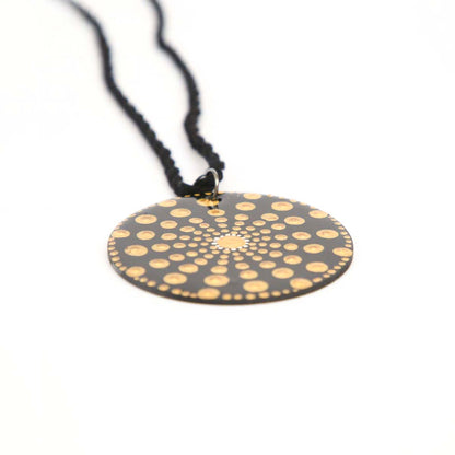 Dotted Gold Mandala Necklace