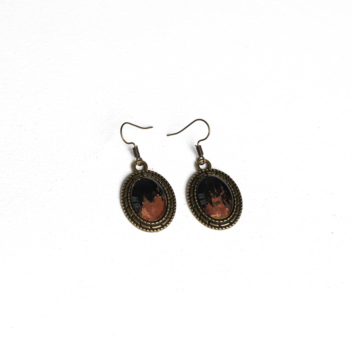 Bronze Mirror Earrings