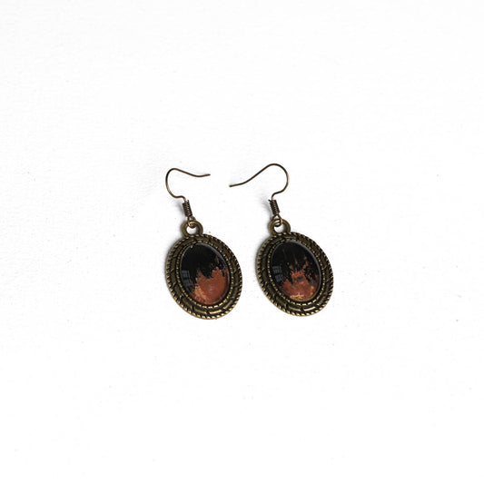 Bronze Mirror Earrings