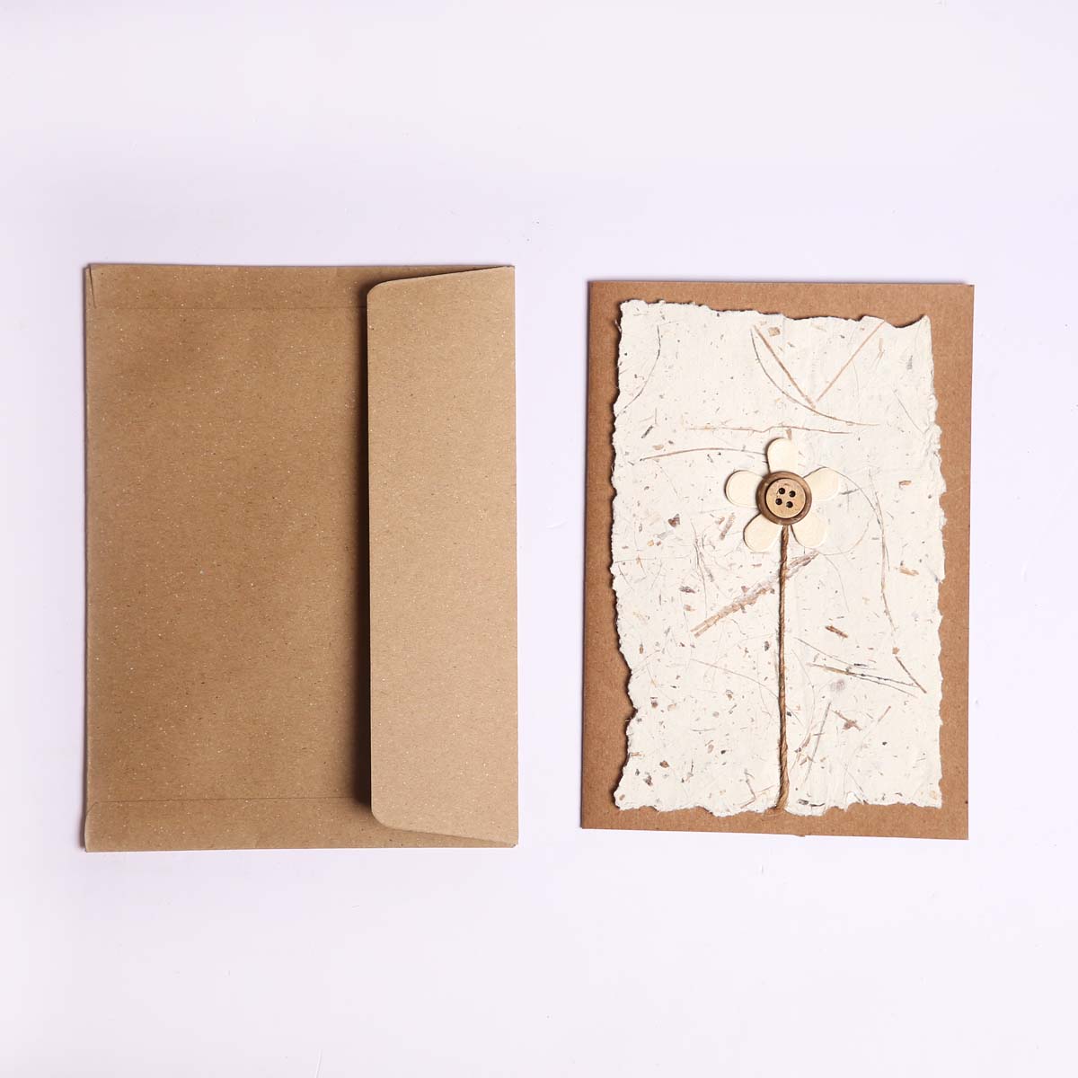 Button Flower Greeting Card