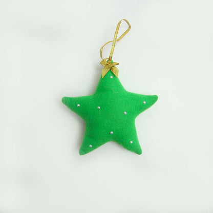 Grinch Green Felt Star Ornament