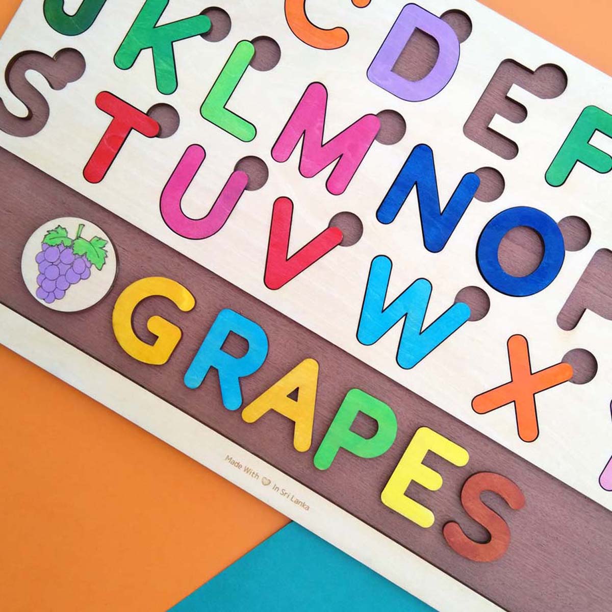 Wooden English Alphabet Activity Board