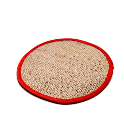 Burlap Coaster Set