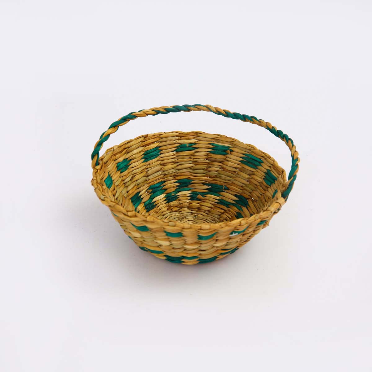 Green Reed Flower Basket
