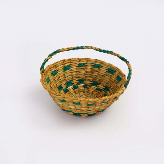 Green Reed Flower Basket