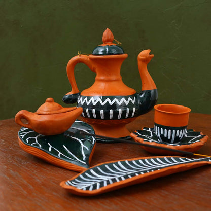 Clay Pooja Set