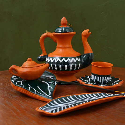 Clay Pooja Set