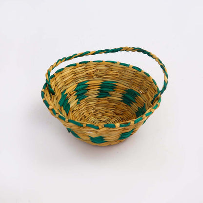 Green Reed Flower Basket