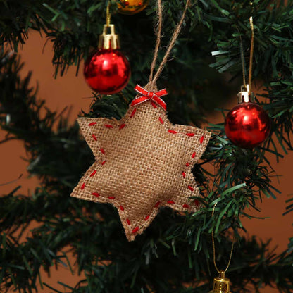 Adorable Burlap Star Ornament