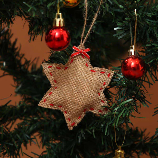 Adorable Burlap Star Ornament