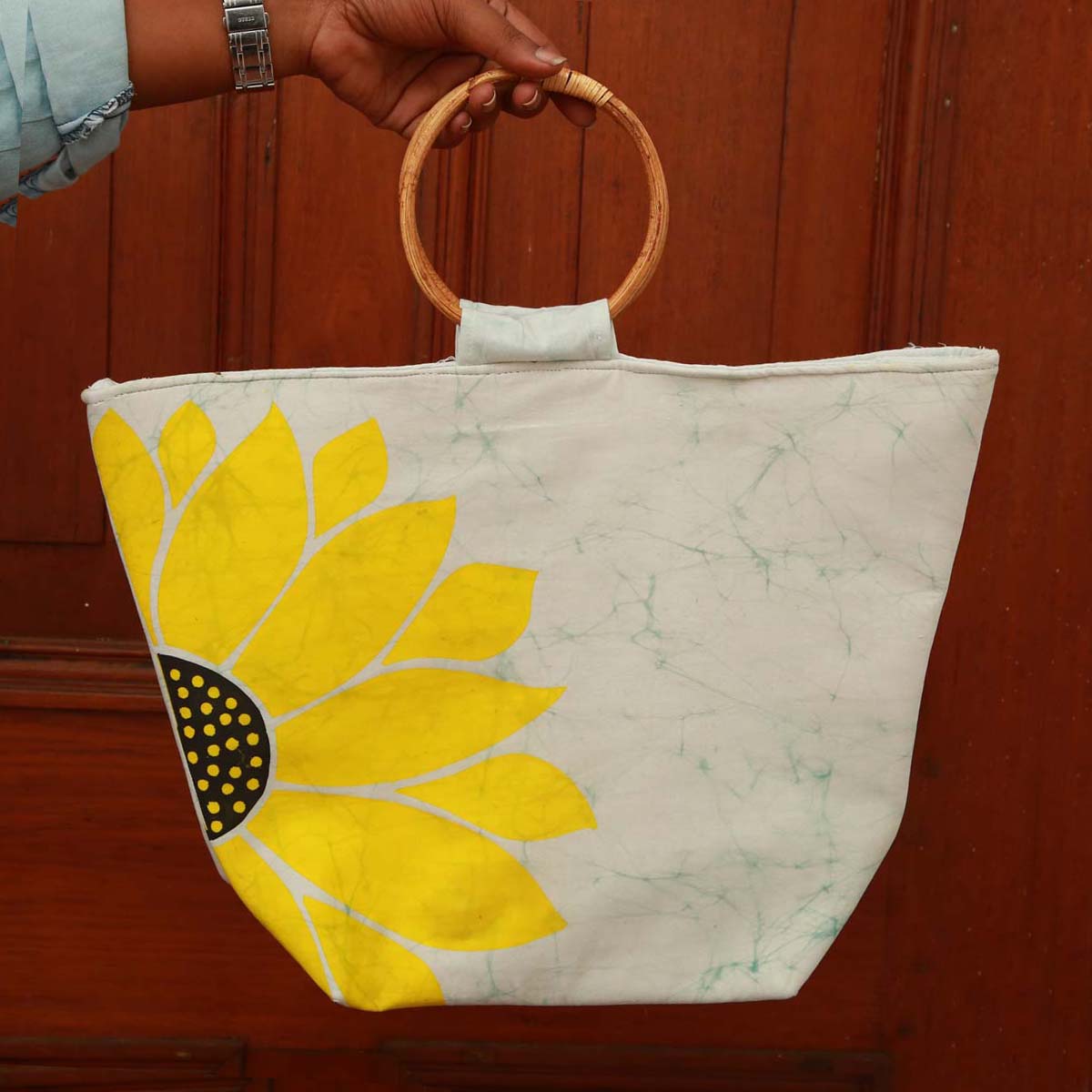 Sunflower Batik Handbag