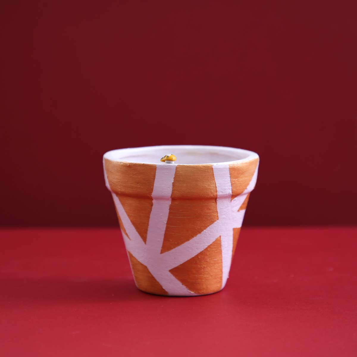 Tan Lines Flower Pot