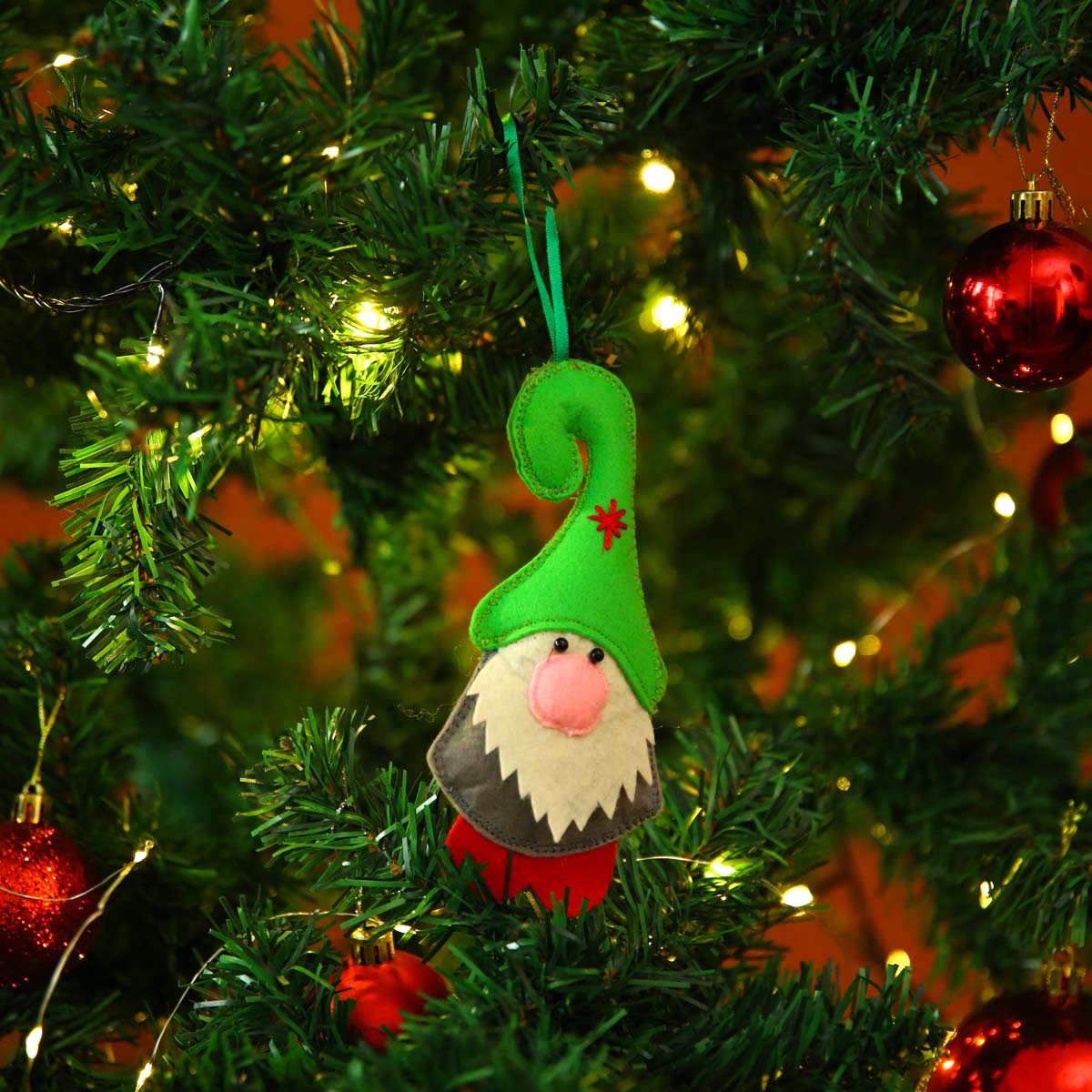Green Gnome Ornament