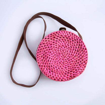 Magenta Palmyra Cross Body Bag