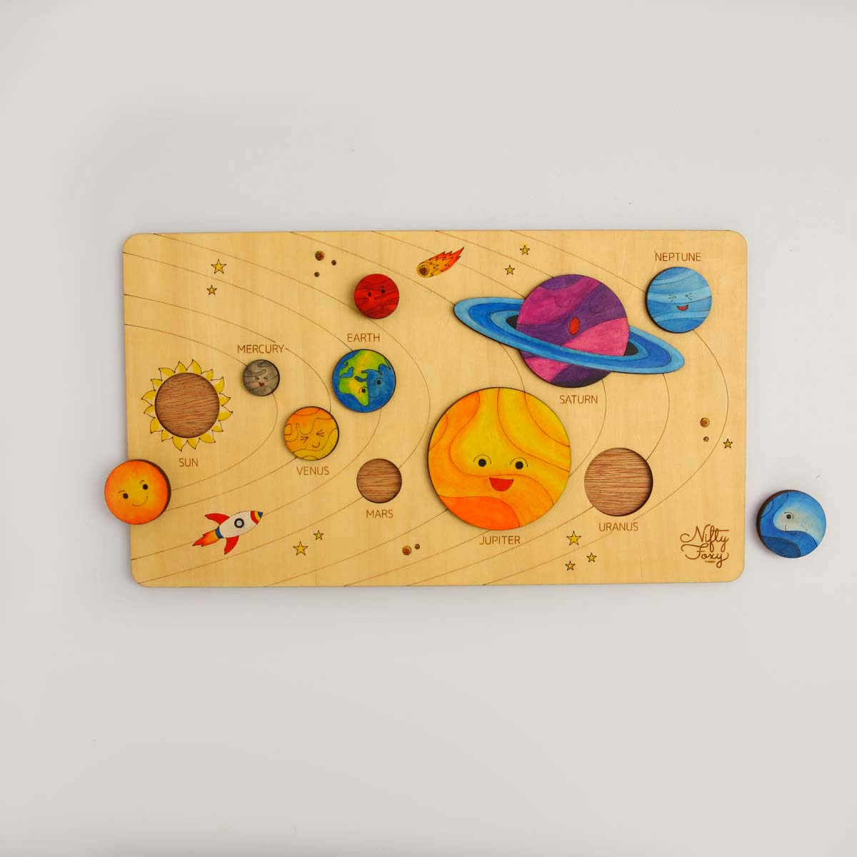 Wooden Solar System Puzzle