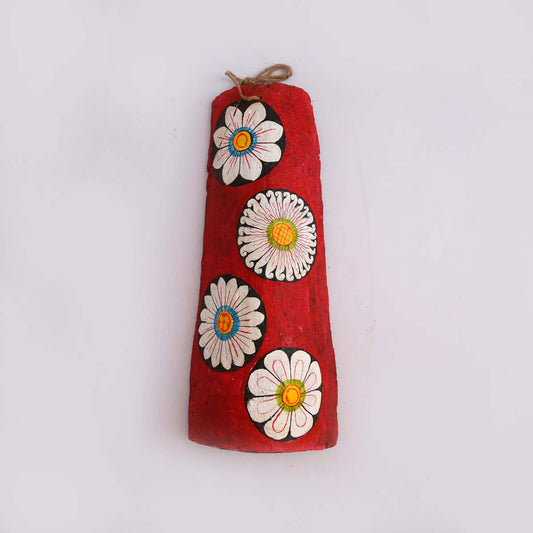 Traditional Flowers Ulu Wall Hanging
