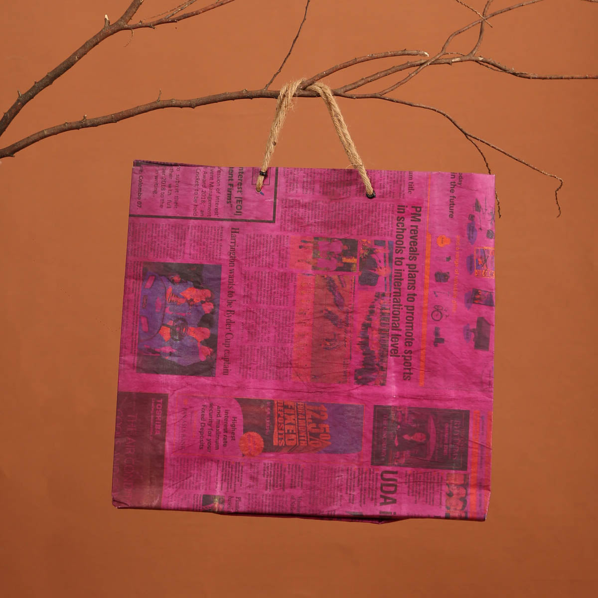 Pink Faluda Paper Bag
