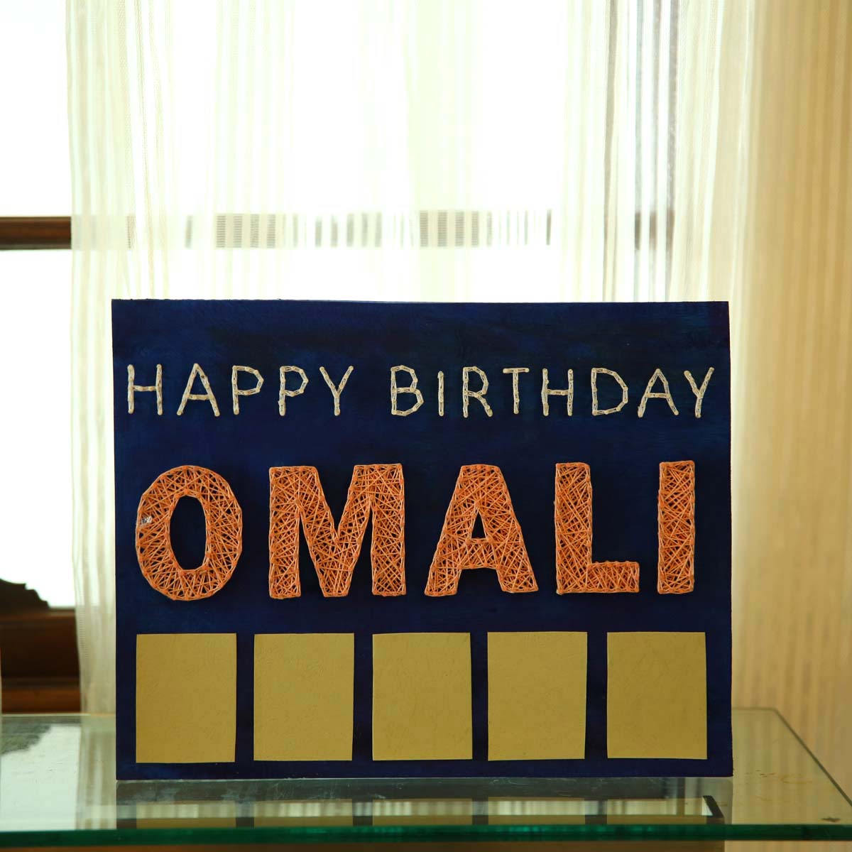 Birthday Photo String Art Plaque