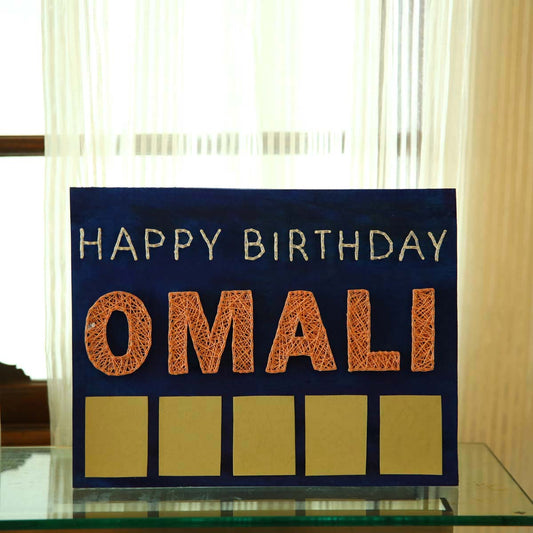 Birthday Photo String Art Plaque
