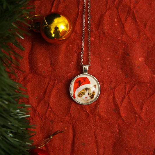 Christmas Kitty Necklace