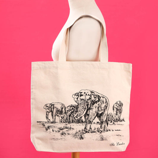 Wild Elephants Tote