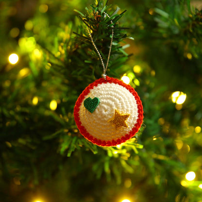White Crochet Bauble Ornament