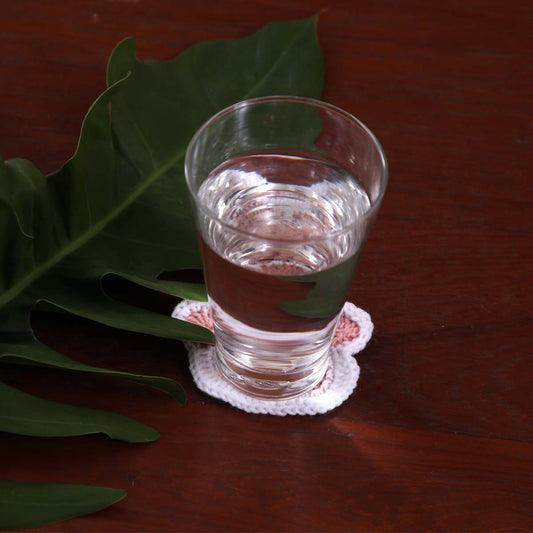 Pawprint Crochet Coaster Set