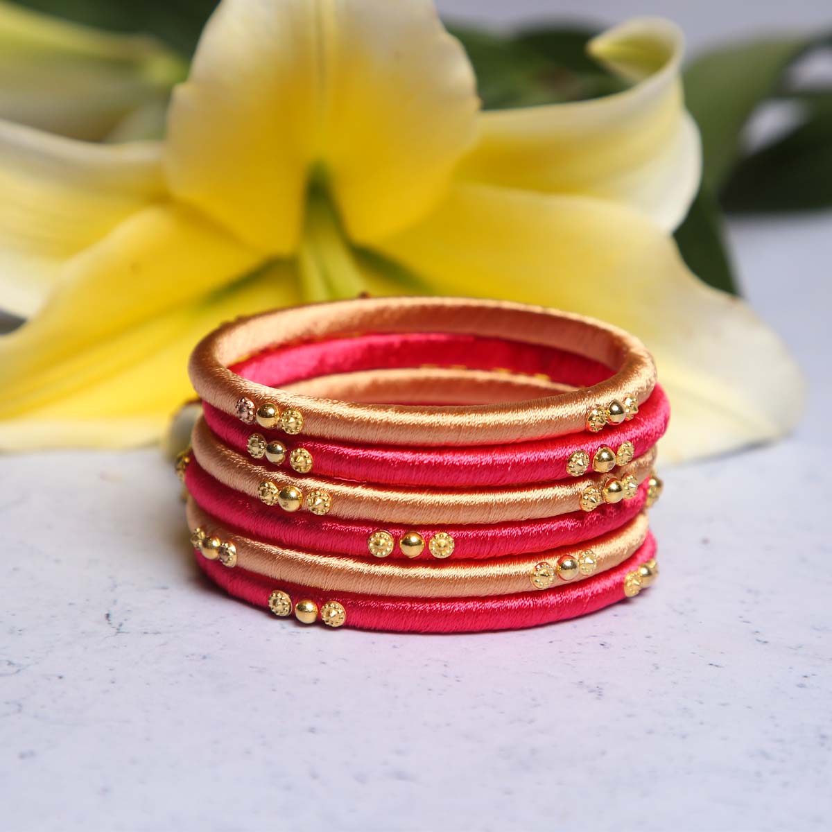 Pink Hues Bangle Set