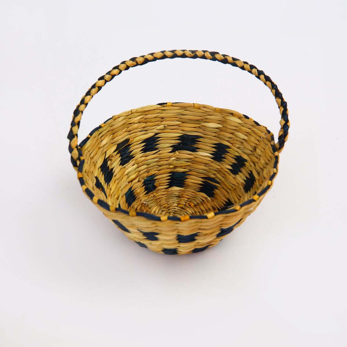 Black Reed Flower Basket