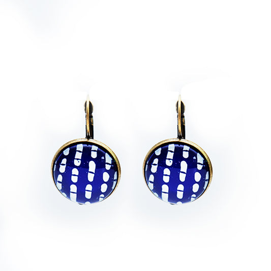 Blue Batik Earrings