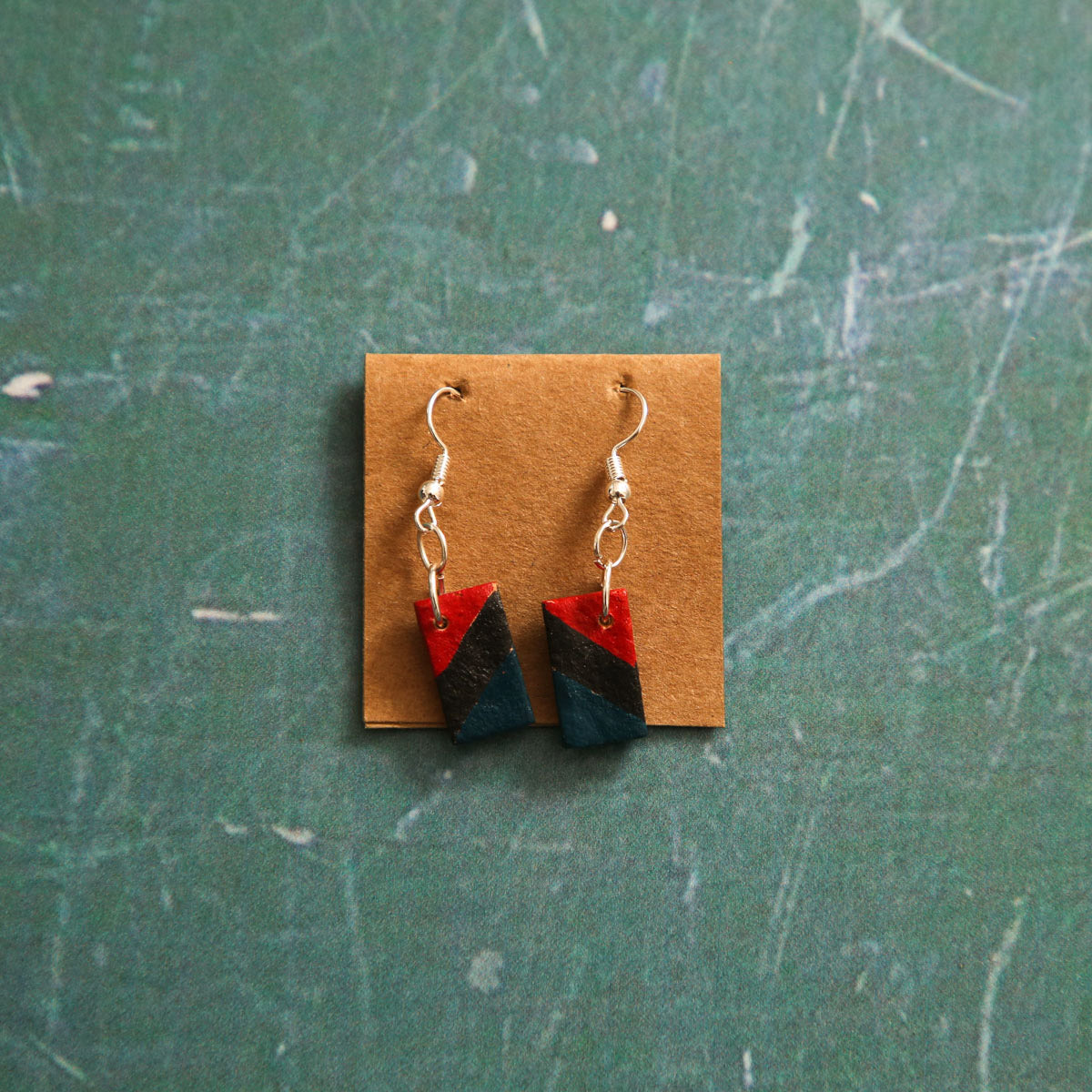 Striped Block Earrings