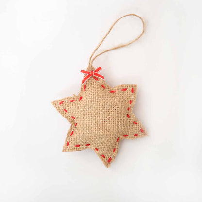 Adorable Burlap Star Ornament