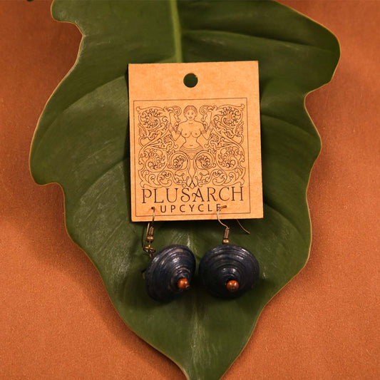 Blue Top Paper Earrings