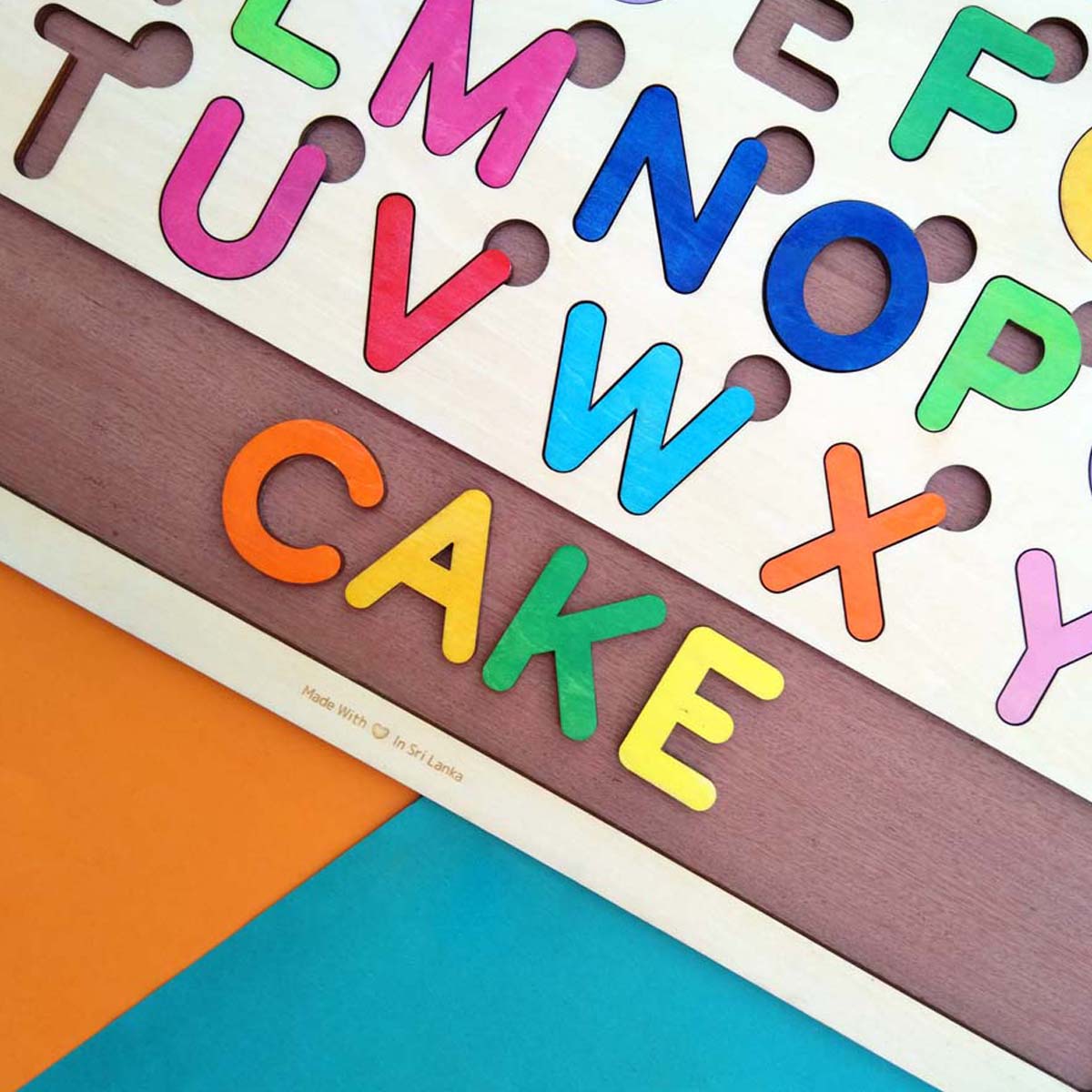 Wooden English Alphabet Activity Board