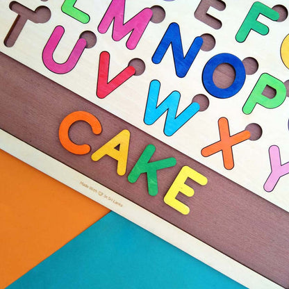 Wooden English Alphabet Activity Board