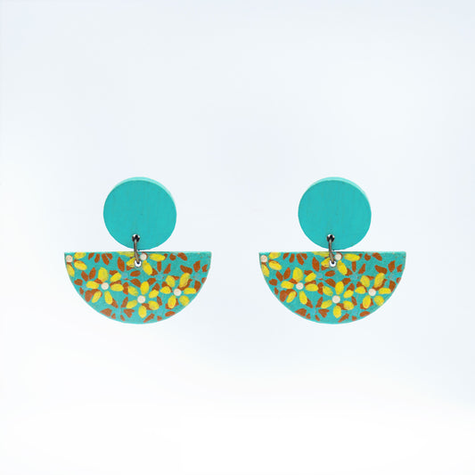 Turq and Lime Drop Earrings