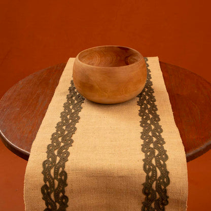 Olive Burlap Table Runner