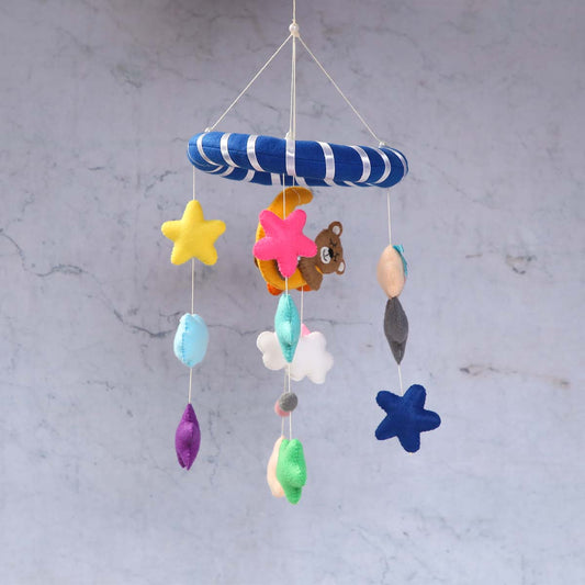 Cuddly Teddy Felt Cot Mobile