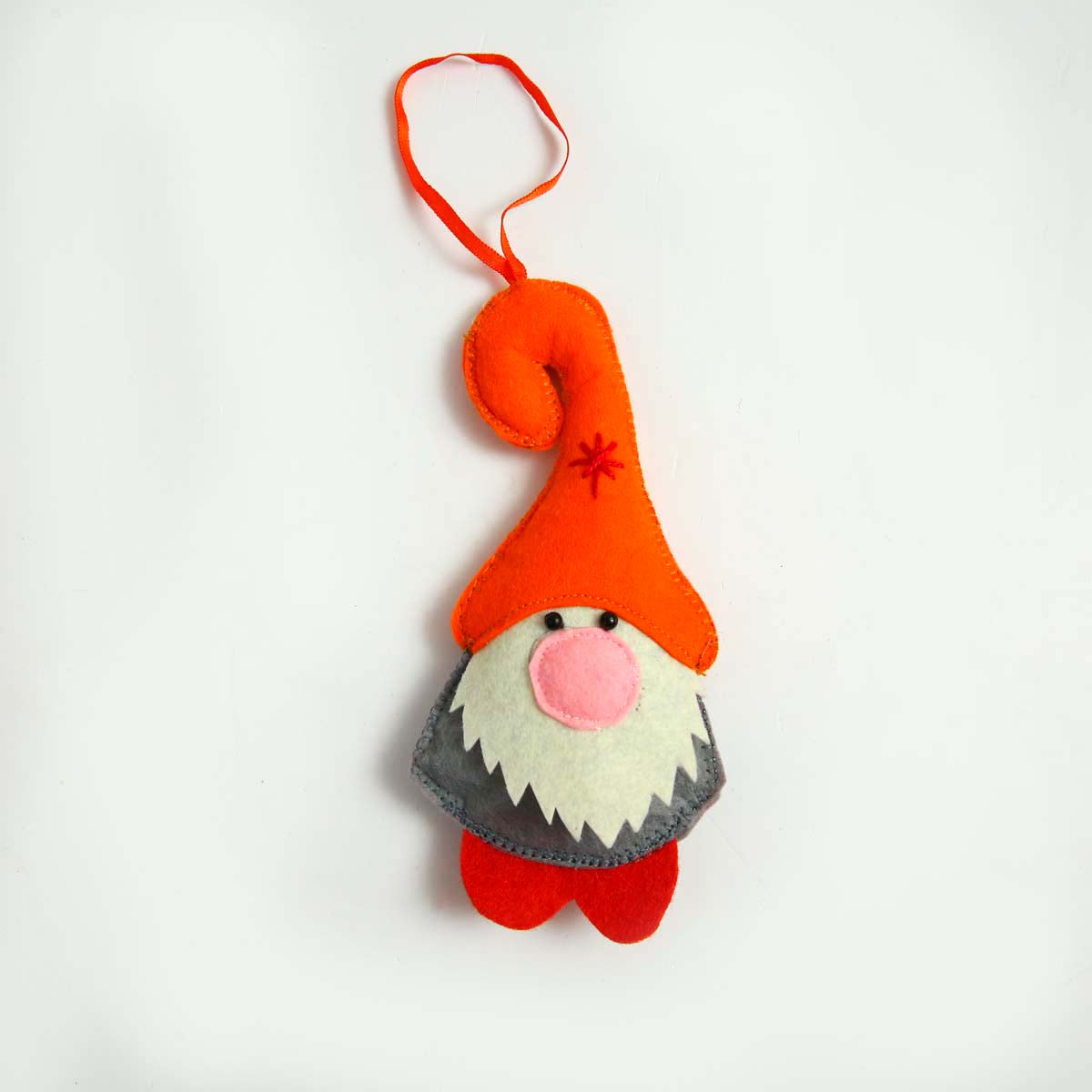 Orange Gnome Ornament