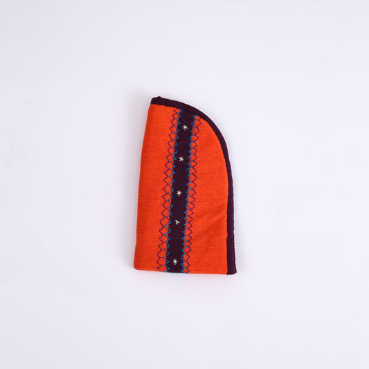 Orange Handloom Spectacle Case