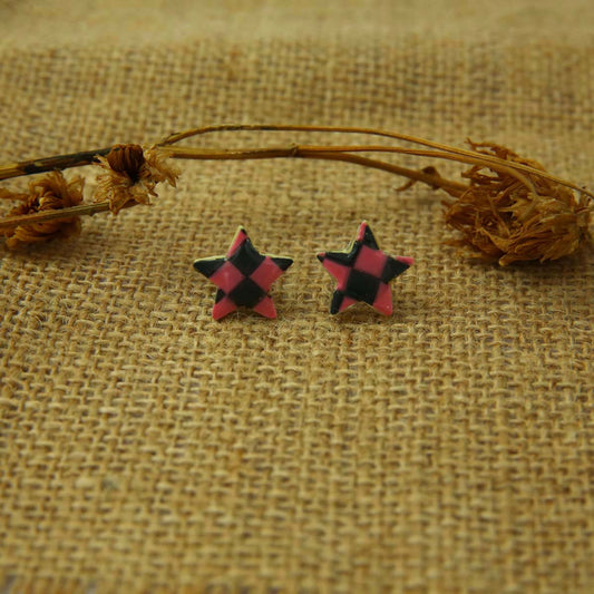Pink Star Earrings