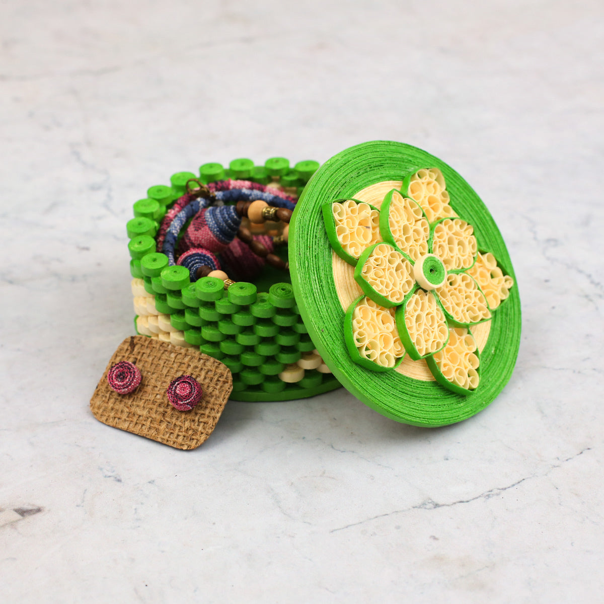 Large Jade Paper Jewellery Box