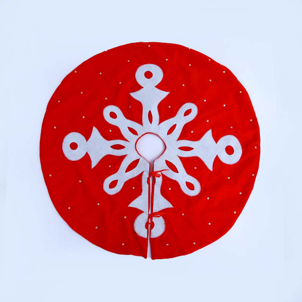 Red Snowflake Tree Skirt