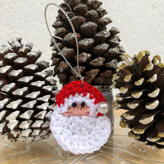 Peach Faced Santa Ornament