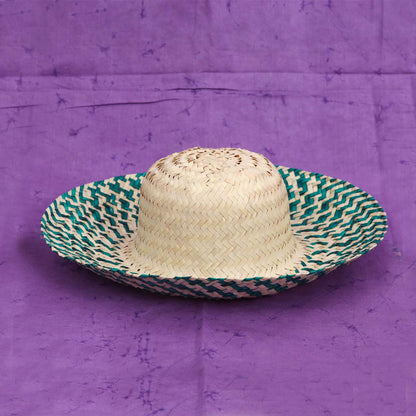 Turq Stripes Straw Hat