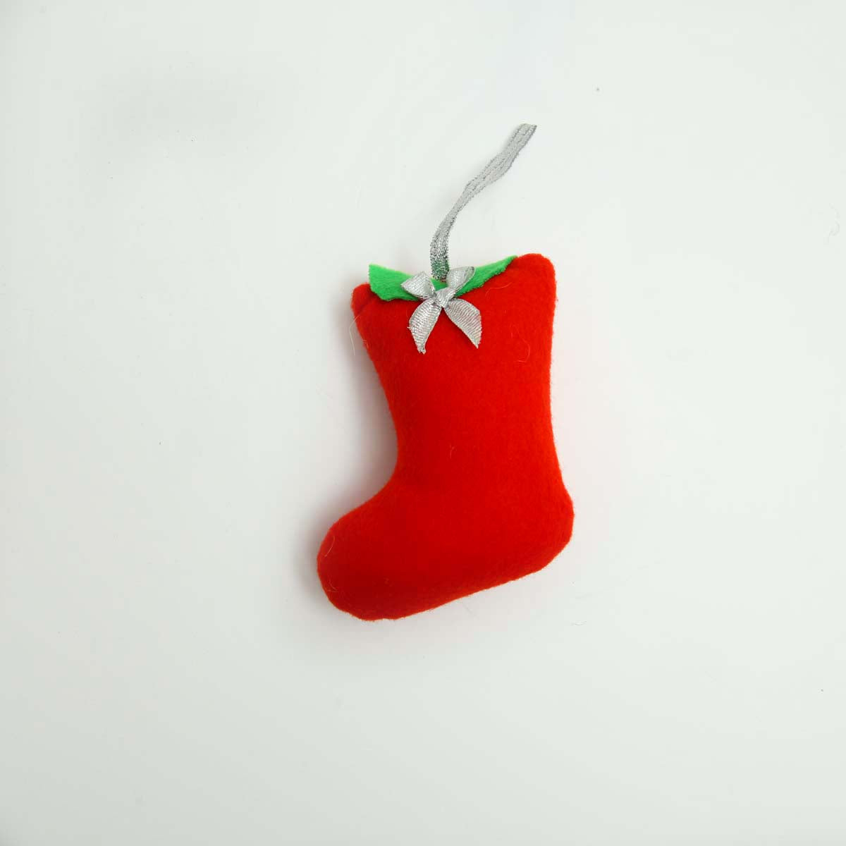 Cranberry Red Felt Stocking Ornament