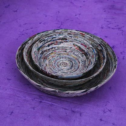 Natural Paper Bowl Set