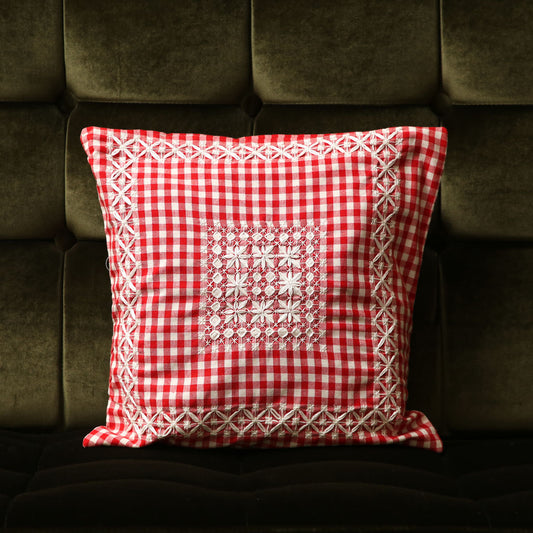 Checked Cushion Cover